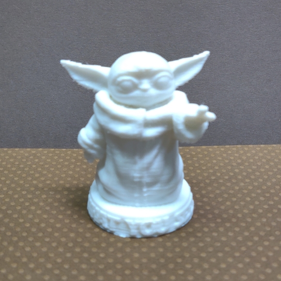 Baby Yoda 3d Printed Office Baby Yoda 3d Printed Figurine In White To Paint Poshmark